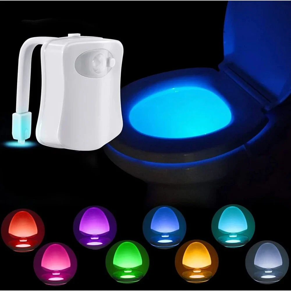 Glowbowl Motion Sensor LED Toilet Night Light Color Changing Bathroom Bowl Light